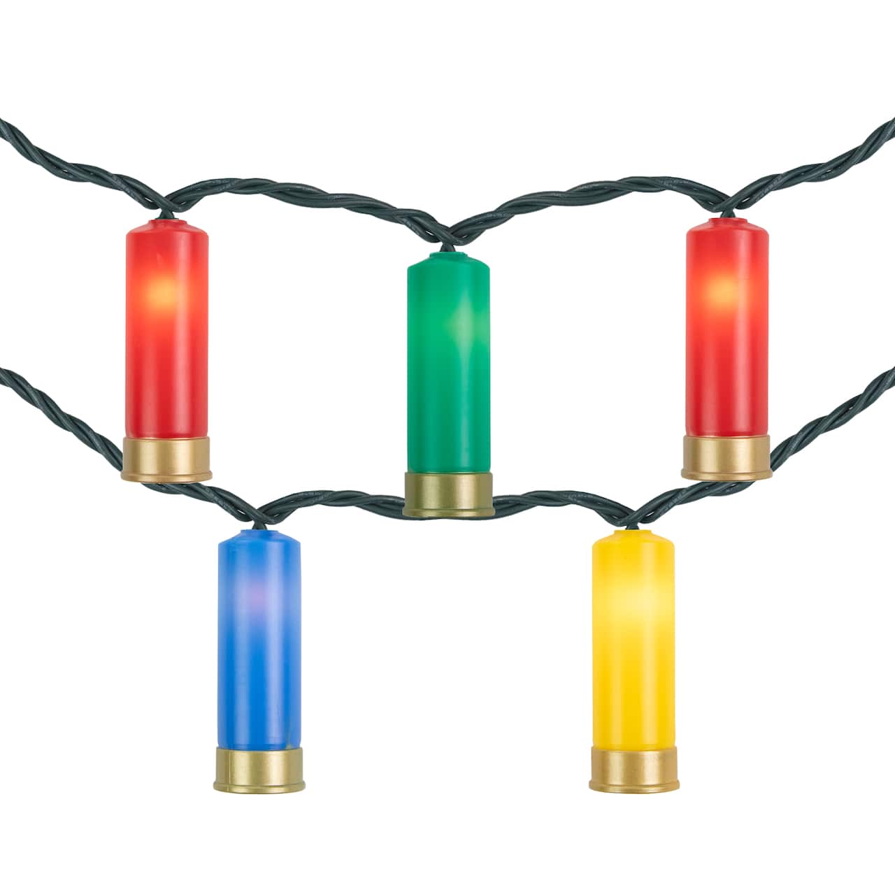 10ct. Multicolor Shotgun Shell Novelty Christmas String Lights